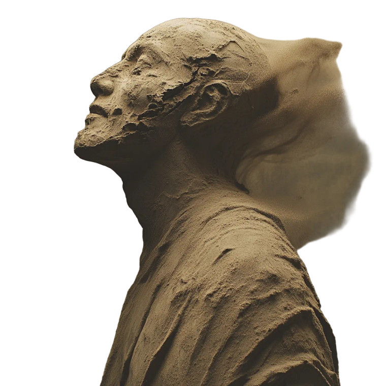 Weathered Monk Statue Vinyl Car Decal Sticker – Waterproof & UV-Resistant 8"