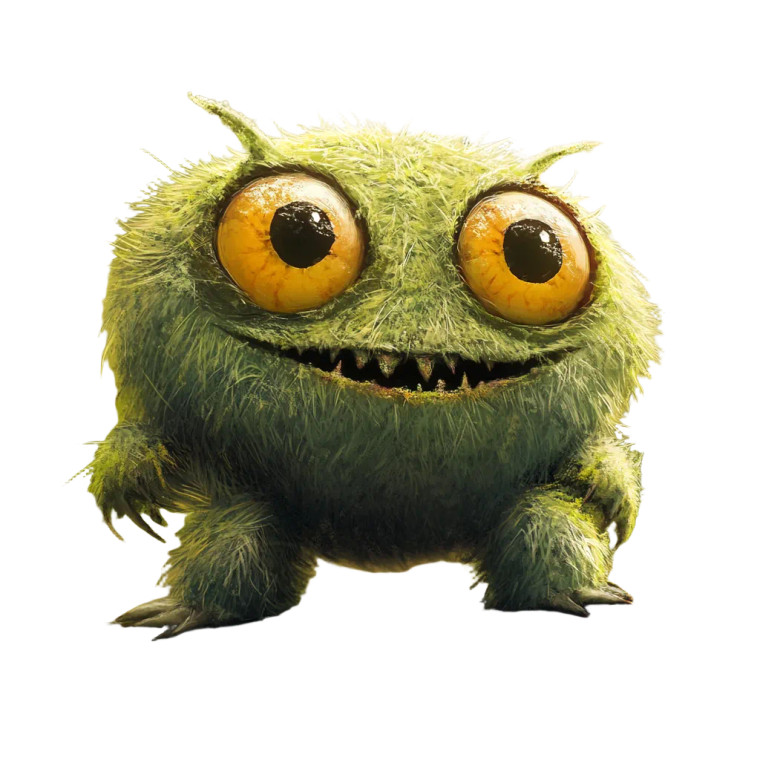 Cute Monster V3 Vinyl Car Decal Sticker – Waterproof & UV-Resistant 8"