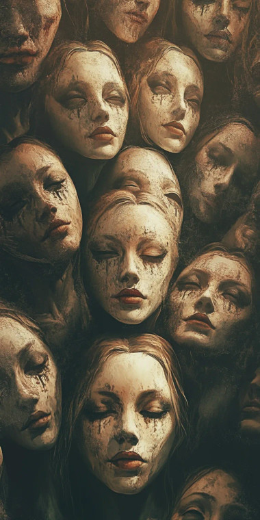 Human Faces Mask Vinyl Car Decal Sticker – Waterproof & UV-Resistant 8"