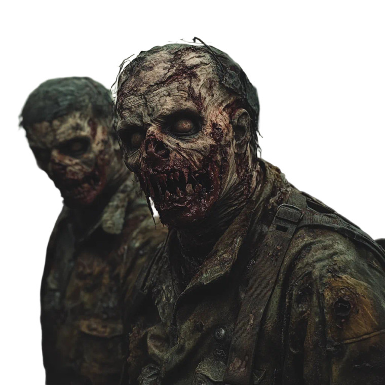 Radioactive Zombie Soldiers Vinyl Car Decal Sticker – Waterproof & UV-Resistant 8"