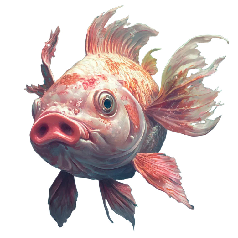 Anime Pig-Fish Vinyl Car Decal Sticker – Waterproof & UV-Resistant 8"