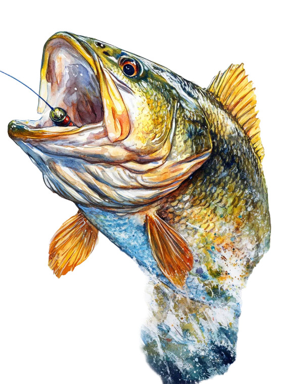 Largemouth Bass Catch Vinyl Car Decal Sticker – Waterproof & UV-Resistant 8"