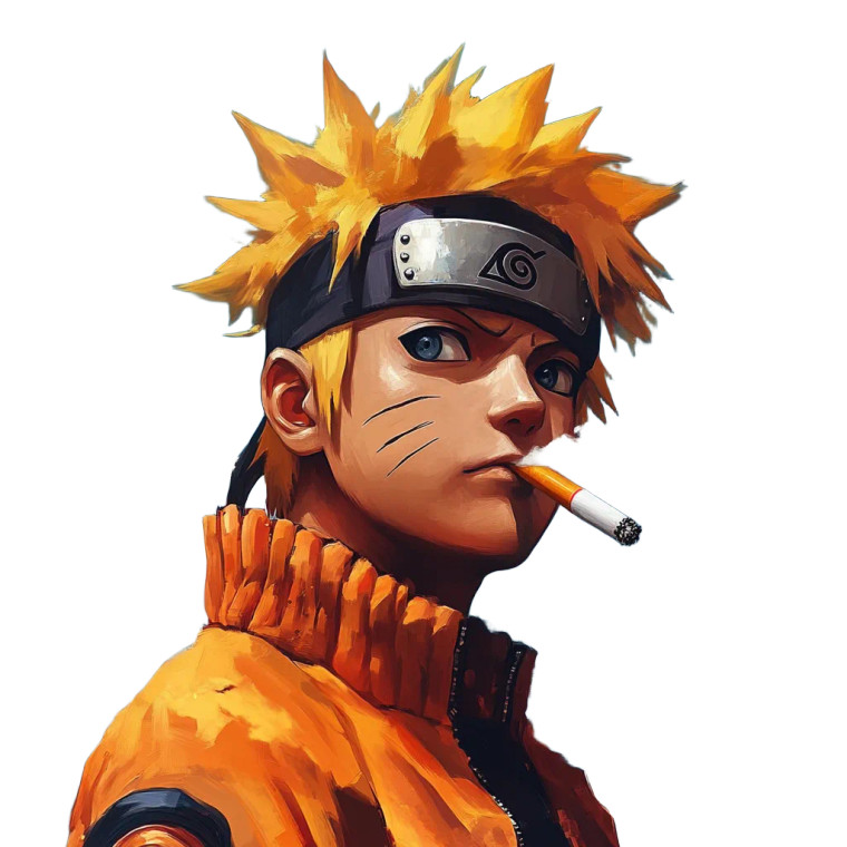 Naruto Smoking Vinyl Car Decal Sticker – Waterproof & UV-Resistant 8"