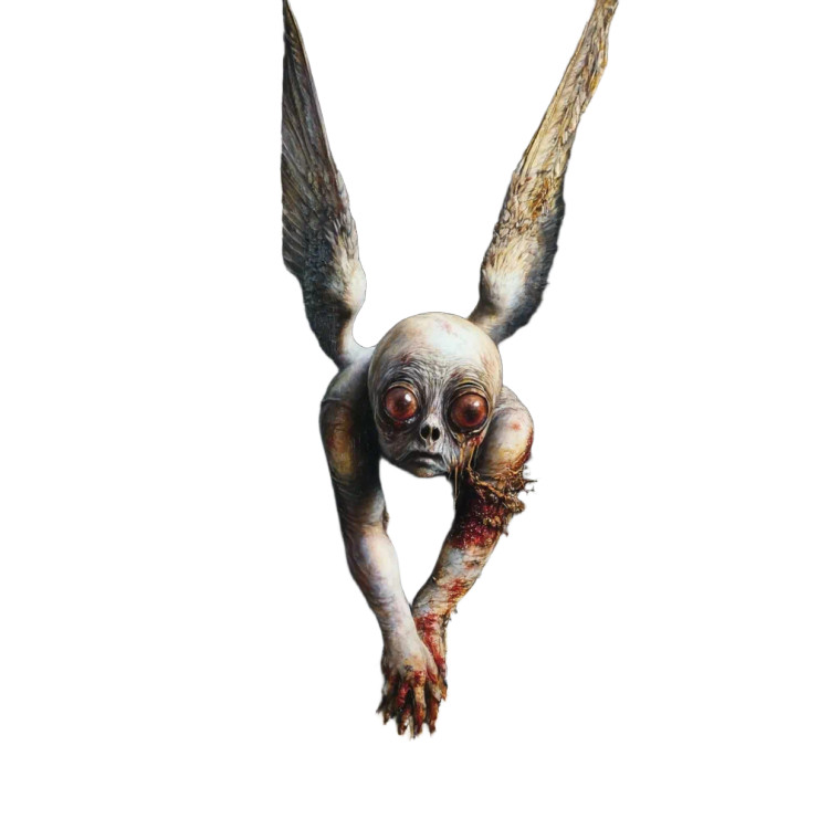 Grotesque Beautiful Angel Vinyl Car Decal Sticker – Waterproof & UV-Resistant 8"