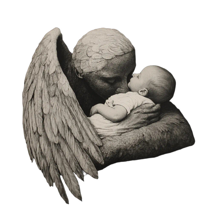 Arm-Wing Hug Vinyl Car Decal Sticker – Waterproof & UV-Resistant 8"