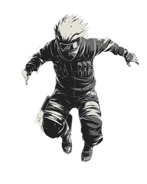 Kakashi Vector Art V2 Vinyl Car Decal Sticker – Waterproof & UV-Resistant 8"