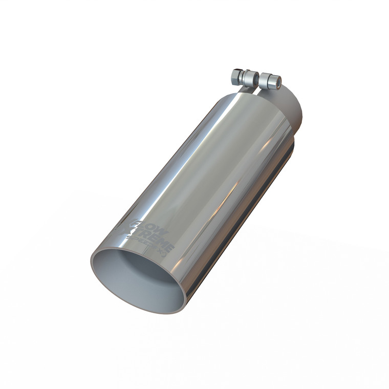 Ultimate Shine | SpeedFX 304 Stainless Steel Exhaust Tail Pipe Tip | MaxFlow Xtreme Logo | 3" Inlet 4" Outlet