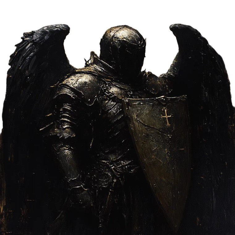 Divine Dark Angel Vinyl Car Decal Sticker – Waterproof & UV-Resistant 8"