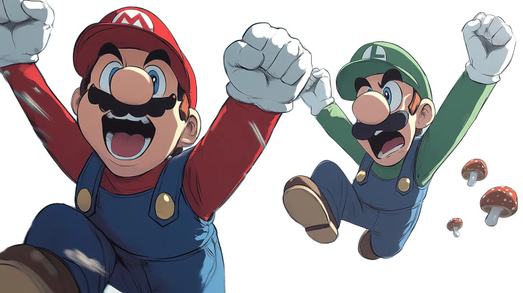 Mario And Luigi Jump Vinyl Car Decal Sticker – Waterproof & UV-Resistant 8"