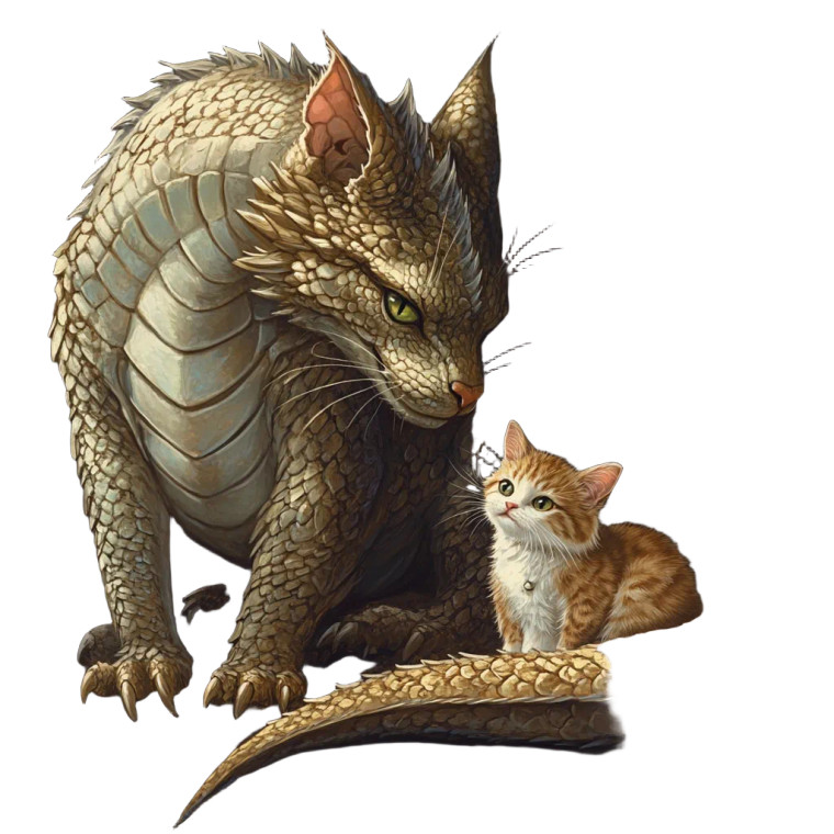 Dragon With Cat Vinyl Car Decal Sticker – Waterproof & UV-Resistant 8"