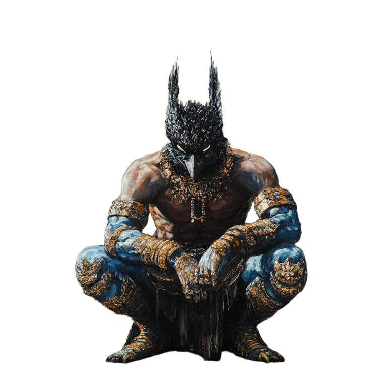 Thai Garuda Pose Vinyl Car Decal Sticker – Waterproof & UV-Resistant 8"