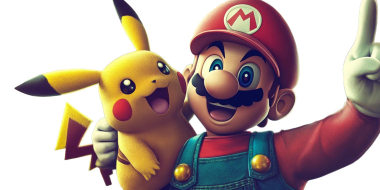 Pikachu Mario Selfie Vinyl Car Decal Sticker – Waterproof & UV-Resistant 8"