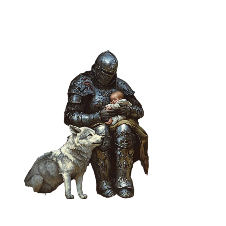 Charming Knight Relaxing Vinyl Car Decal Sticker – Waterproof & UV-Resistant 8"