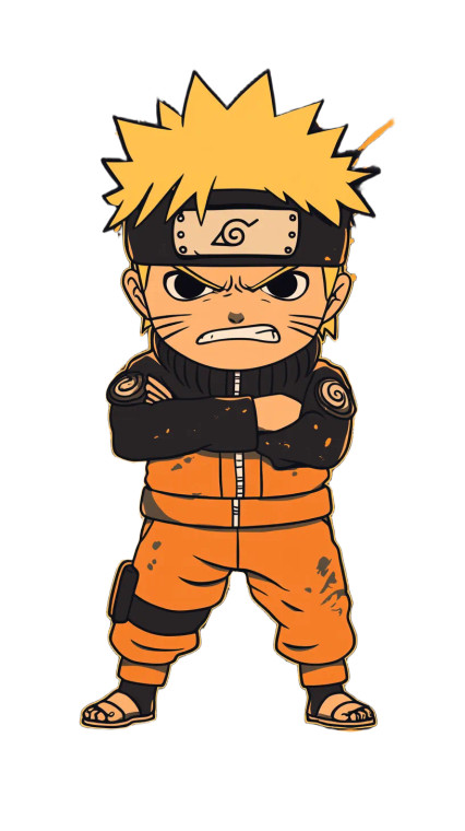 Angry Naruto Vinyl Car Decal Sticker – Waterproof & UV-Resistant 8"