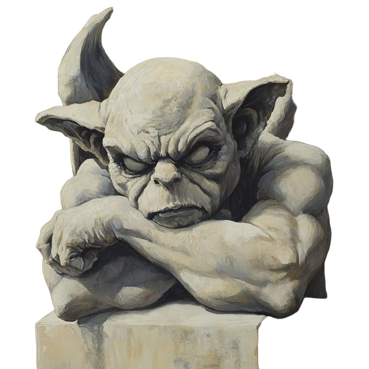 Da Vinci Gargoyle Vinyl Car Decal Sticker – Waterproof & UV-Resistant 8"