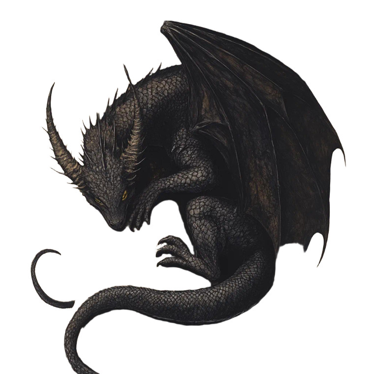 Dragon Curled Around Tree Vinyl Car Decal Sticker – Waterproof & UV-Resistant 8"