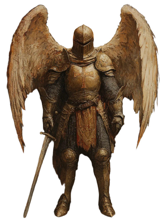 Fantasy Crusader Cleric Vinyl Car Decal Sticker – Waterproof & UV-Resistant 8"