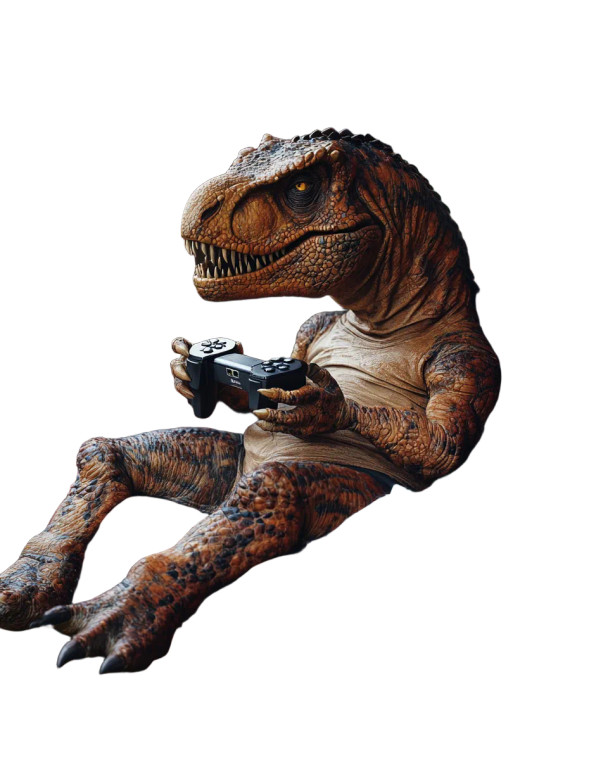 Gaming Dinosaur Vinyl Car Decal Sticker – Waterproof & UV-Resistant 8"