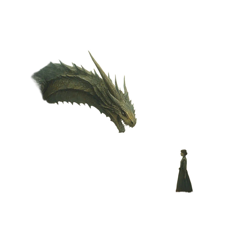 Dragon In Field Vinyl Car Decal Sticker – Waterproof & UV-Resistant 8"