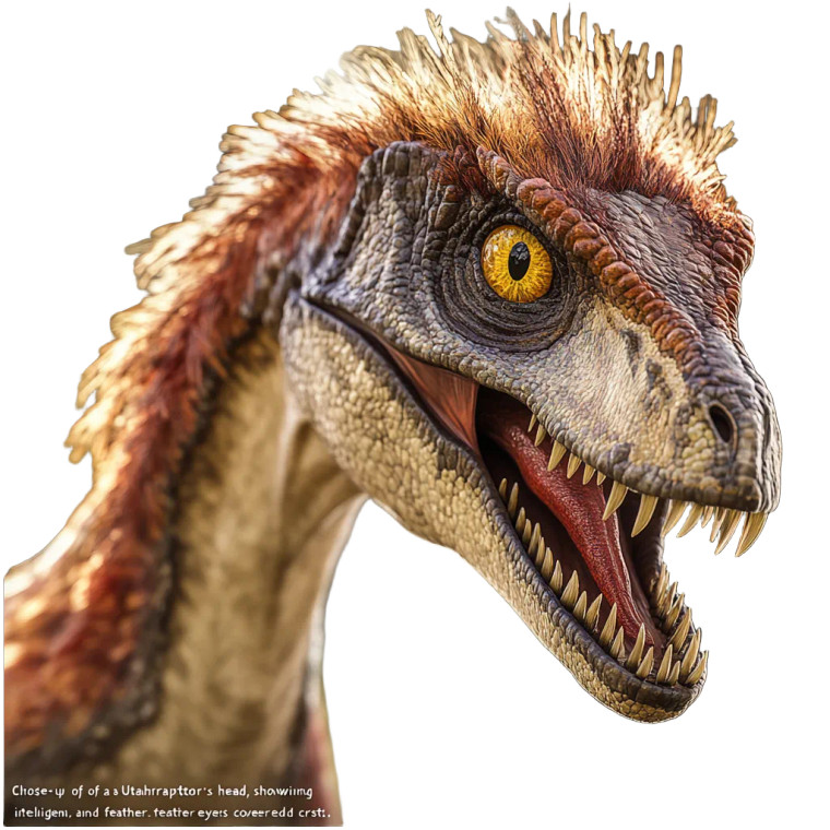 Utahraptor Close-Up Vinyl Car Decal Sticker – Waterproof & UV-Resistant 8"