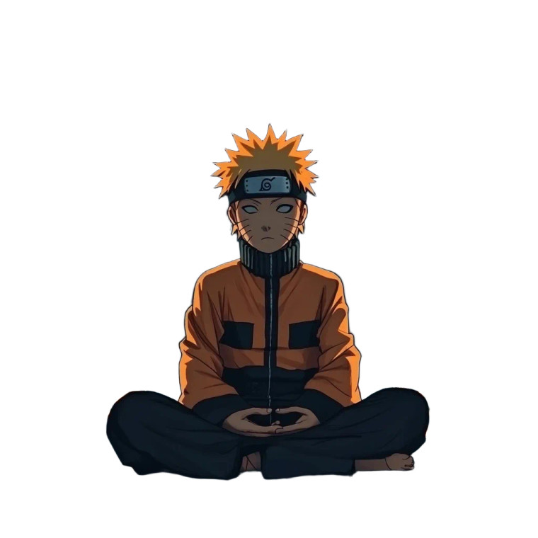 Naruto Meditation Night Vinyl Car Decal Sticker – Waterproof & UV-Resistant 8"
