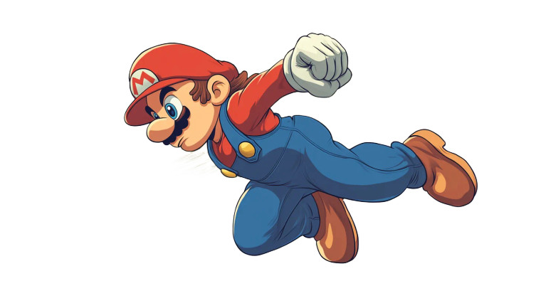 Super Mario Jump Vinyl Car Decal Sticker – Waterproof & UV-Resistant 8"