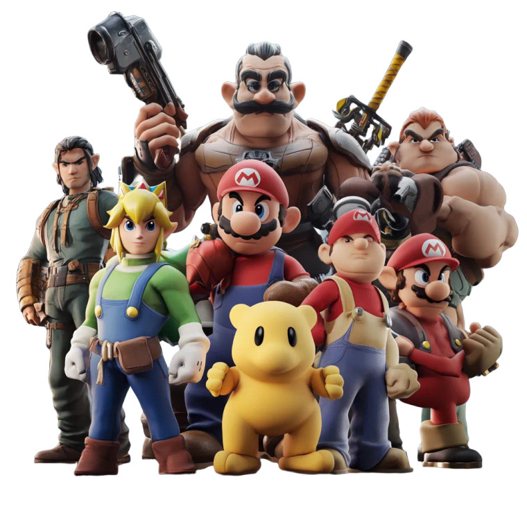 Game Characters Collage V2 Vinyl Car Decal Sticker – Waterproof & UV-Resistant 8"