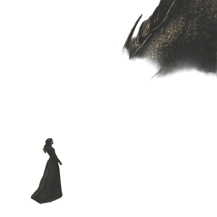 Black Dragon Encounter Vinyl Car Decal Sticker – Waterproof & UV-Resistant 8"