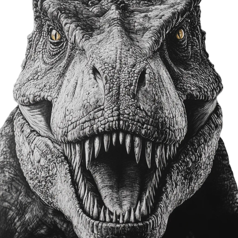 T-Rex Portrait Vinyl Car Decal Sticker – Waterproof & UV-Resistant 8"