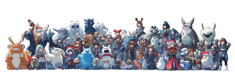 Ghibli Christmas Gathering Vinyl Car Decal Sticker – Waterproof & UV-Resistant 8"
