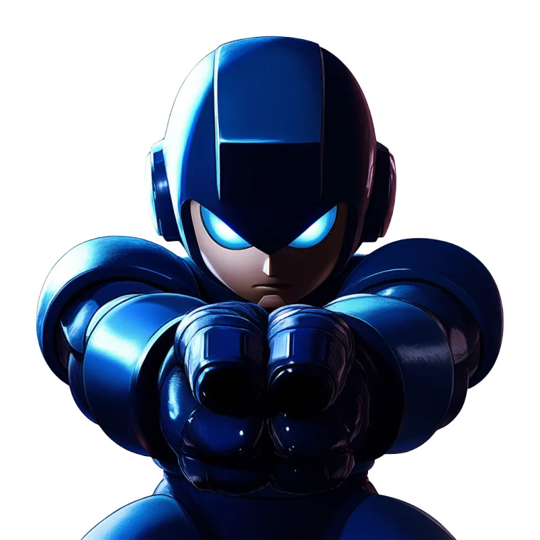 Megaman Vinyl Car Decal Sticker – Waterproof & UV-Resistant 8"