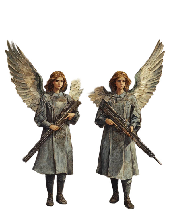 Angelic Security Guards Vinyl Car Decal Sticker – Waterproof & UV-Resistant 8"