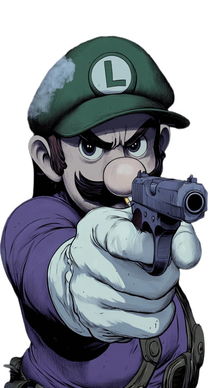 Luigi Artwork Vinyl Car Decal Sticker – Waterproof & UV-Resistant 8"