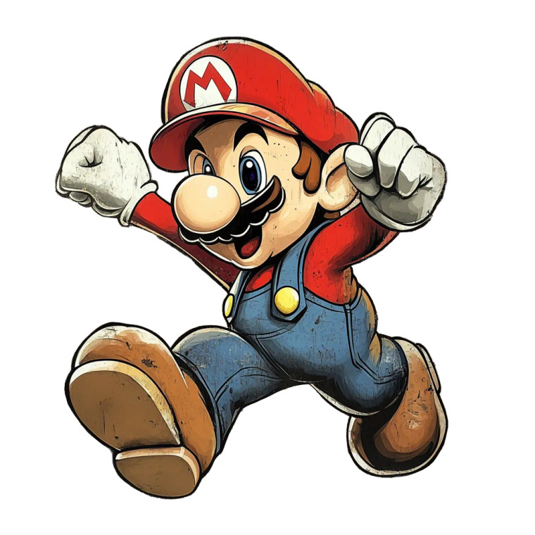 Vintage Street Mario Vinyl Car Decal Sticker – Waterproof & UV-Resistant 8"
