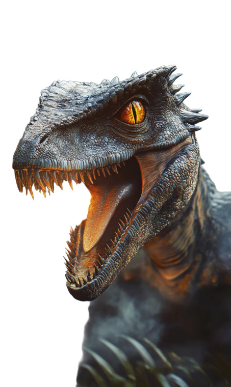 Angry Fire-Spitting Dilophosaurus Vinyl Car Decal Sticker – Waterproof & UV-Resistant 8"