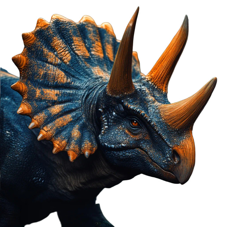 Hyper Realistic Triceratops Vinyl Car Decal Sticker – Waterproof & UV-Resistant 8"