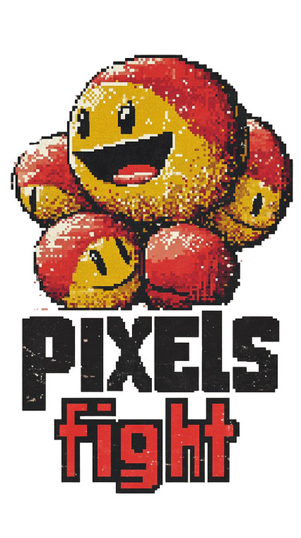 Pixels Fight Logo Vinyl Car Decal Sticker – Waterproof & UV-Resistant 8"