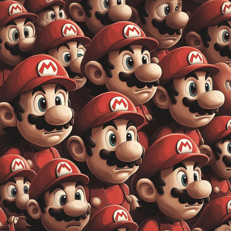 Orderly Mario Heads Vinyl Car Decal Sticker – Waterproof & UV-Resistant 8"