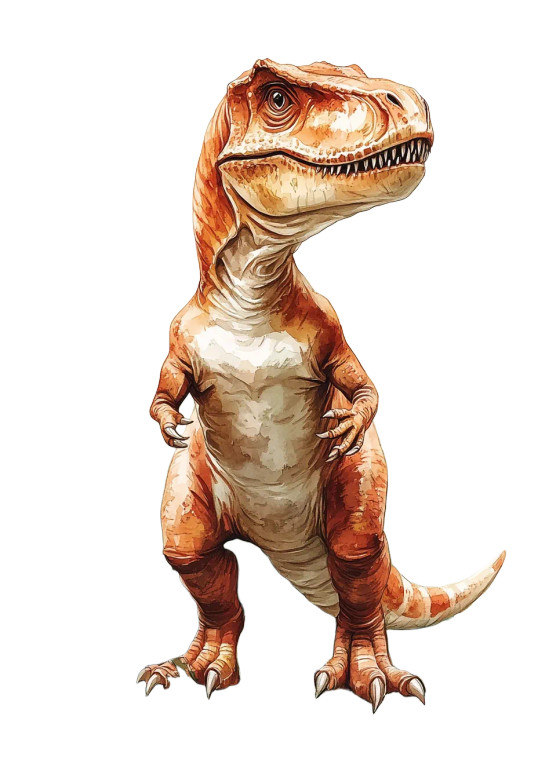 Happy Dino Illustration Vinyl Car Decal Sticker – Waterproof & UV-Resistant 8"