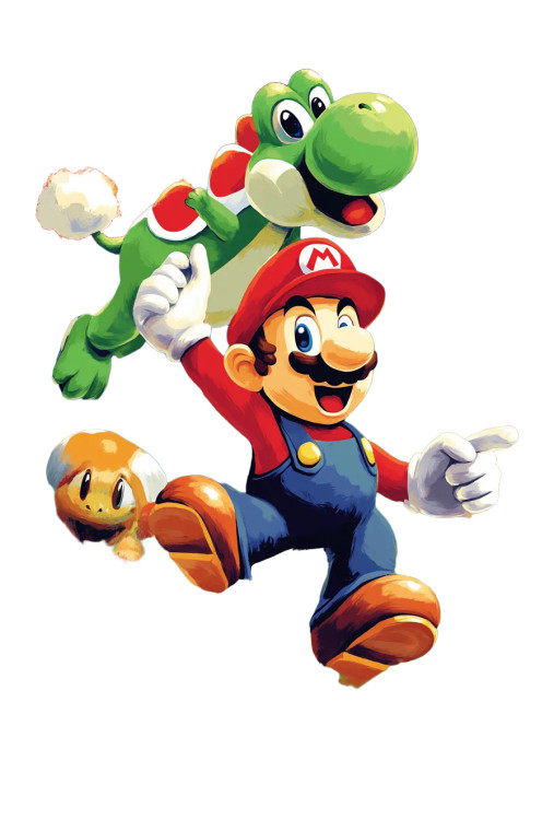 Super Mario Anime Vinyl Car Decal Sticker – Waterproof & UV-Resistant 8"
