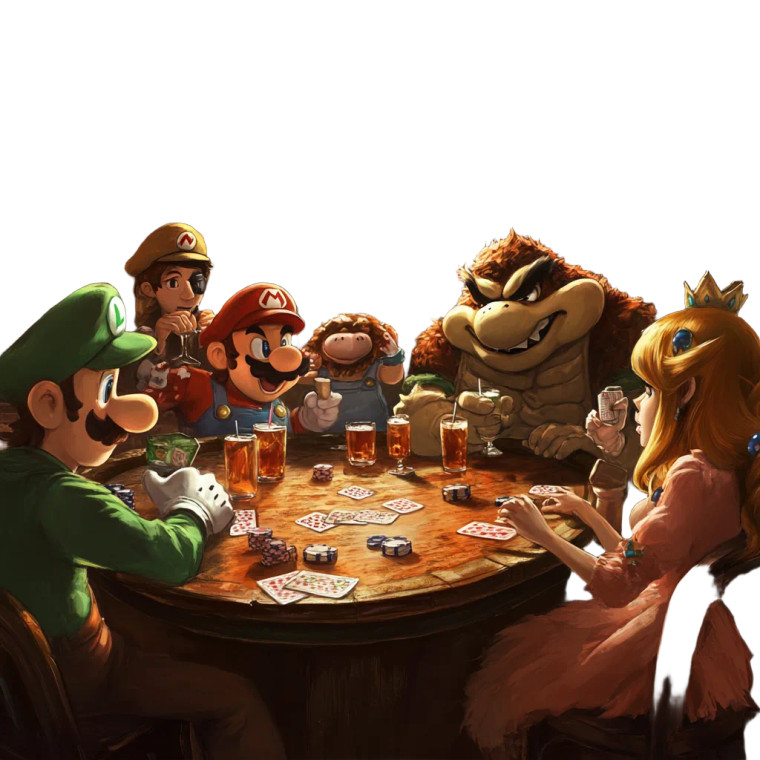 Nintendo Bar Scene Vinyl Car Decal Sticker – Waterproof & UV-Resistant 8"