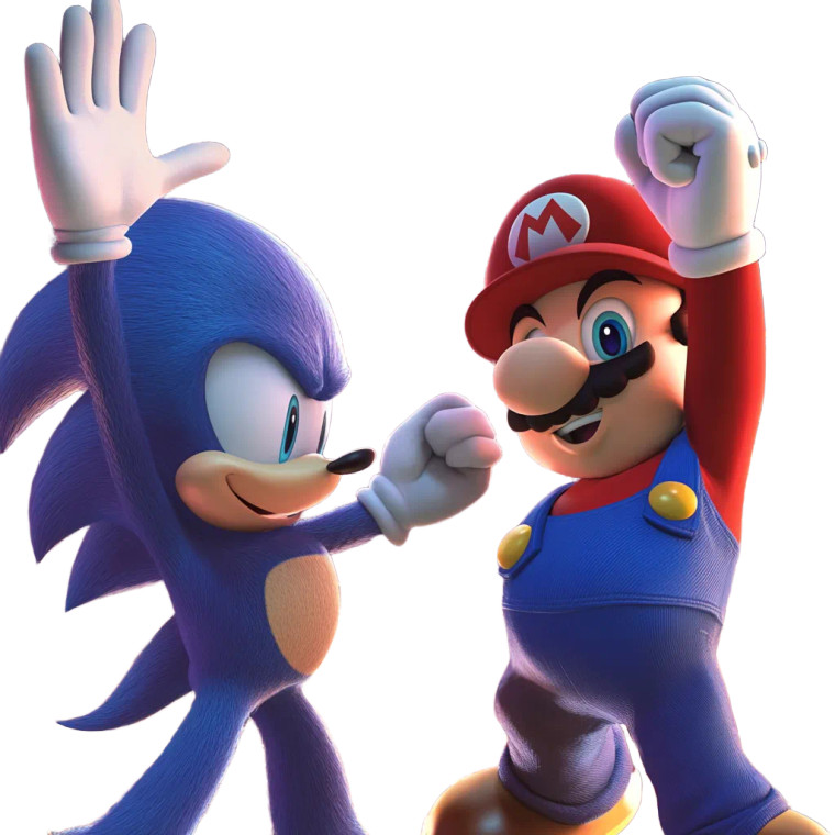 Mario Vs Sonic V3 Vinyl Car Decal Sticker – Waterproof & UV-Resistant 8"