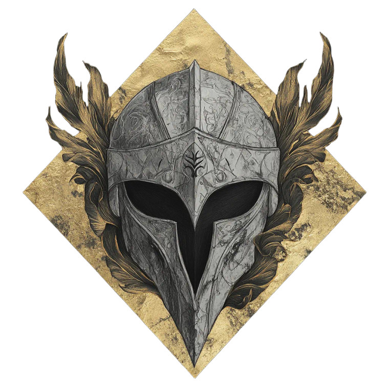 Diamond Helmet Icon Vinyl Car Decal Sticker – Waterproof & UV-Resistant 8"