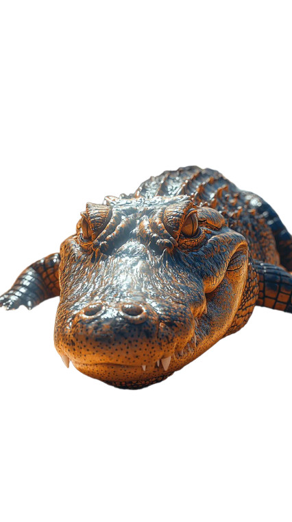 Docile Beach Crocodile Vinyl Car Decal Sticker – Waterproof & UV-Resistant 8"