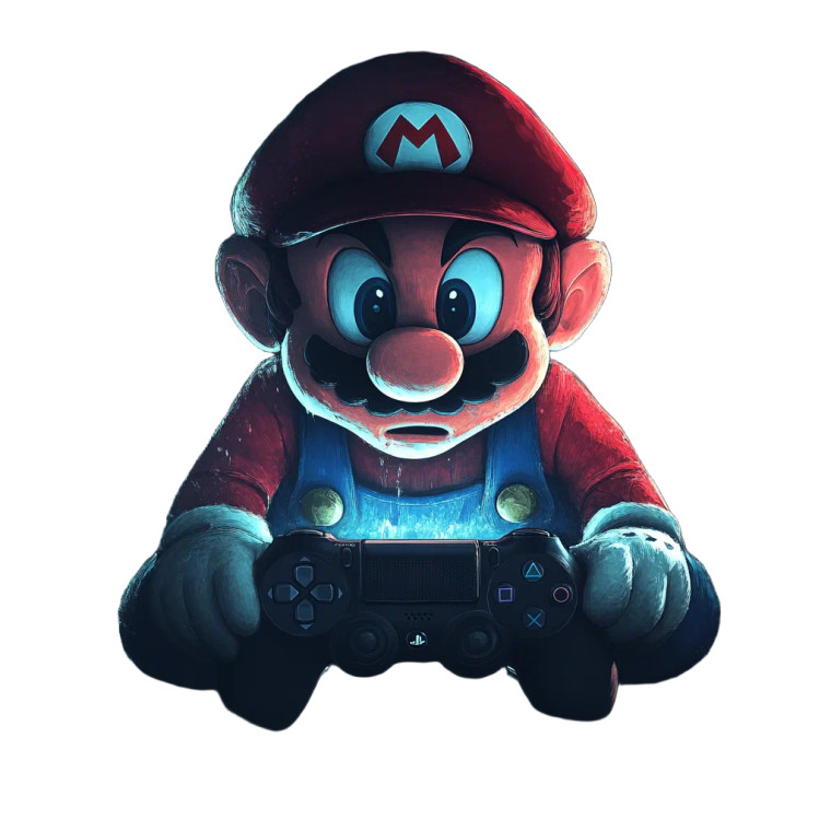 Afraid Mario Vinyl Car Decal Sticker – Waterproof & UV-Resistant 8"
