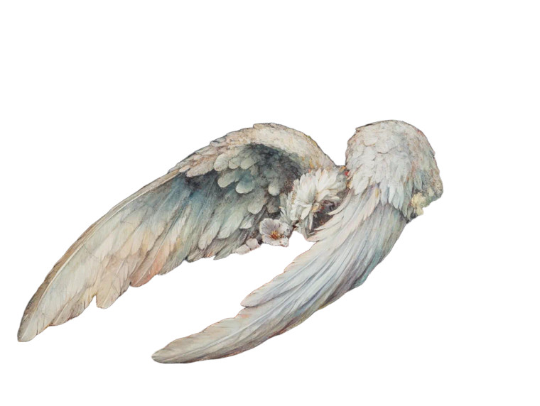 Grunge Angel Wings Vinyl Car Decal Sticker – Waterproof & UV-Resistant 8"