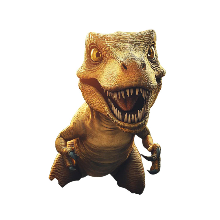 Friendly T-Rex Portrait V2 Vinyl Car Decal Sticker – Waterproof & UV-Resistant 8"