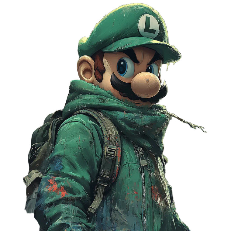 Dystopian Luigi Vinyl Car Decal Sticker – Waterproof & UV-Resistant 8"