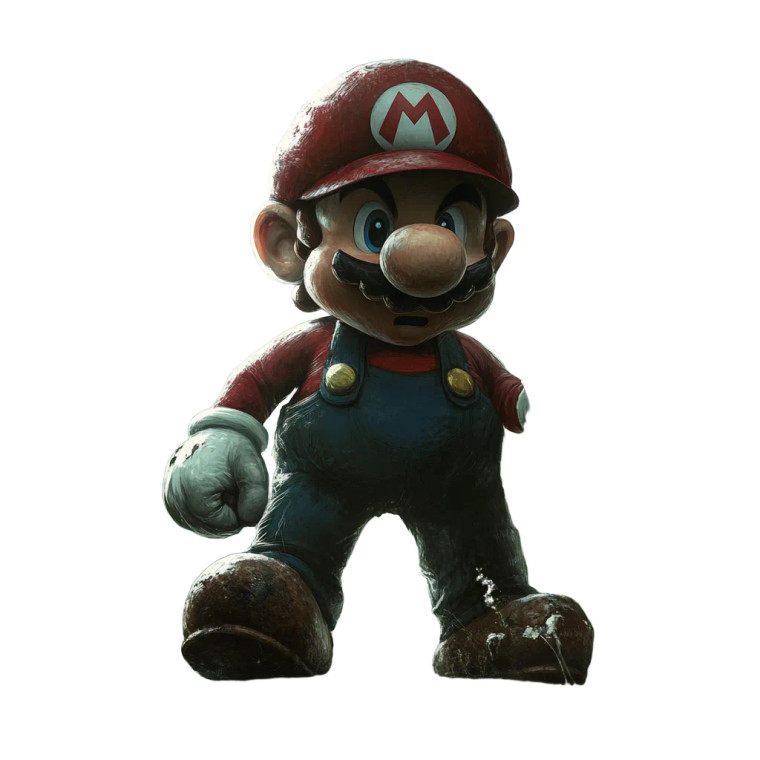 Dark Fantasy Mario Vinyl Car Decal Sticker – Waterproof & UV-Resistant 8"
