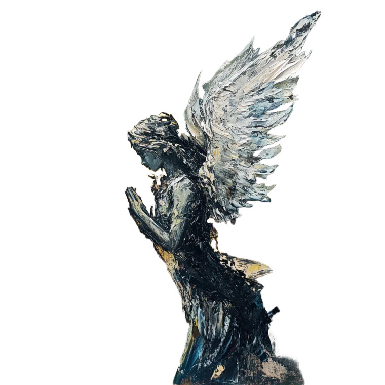 Abstract Angel Vinyl Car Decal Sticker – Waterproof & UV-Resistant 8"